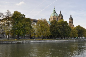 Isar river in Munich, Germany