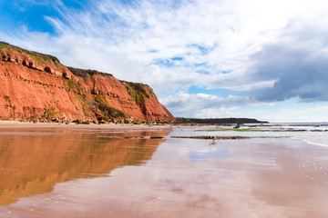 Straight Point in the distance, seen from near Orcombe Point, Exmouth, Devon, UK