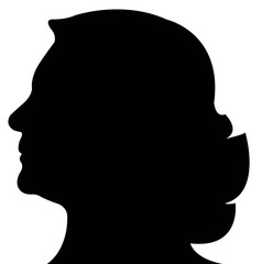 a woman head silhouette vector