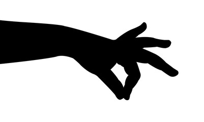 a hand silhouette vector