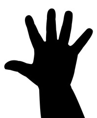 Obraz premium a hand silhouette vector