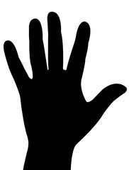 a hand silhouette vector