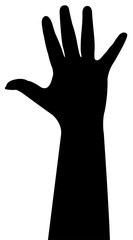 a hand silhouette vector
