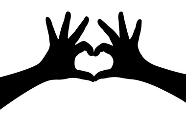 hands silhouette vector