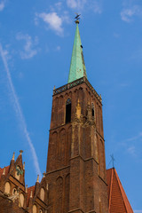 Fototapeta na wymiar Photo of Wrocław Cathedral, Cathedral of St. John the Baptist in Wrocław Poland, Ostrów Tumski district