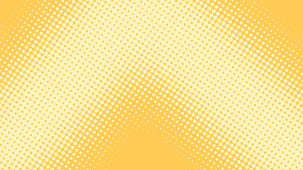 Bright orange and yellow pop art retro background with halftone dots in comic style, vector illustration eps10