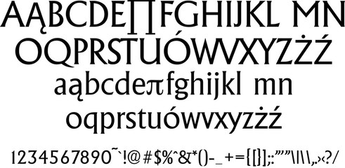 Calligraphic Vintage Handwritten vector Font for Lettering. Trendy Retro Calligraphy Script. Design vector linear Font Title Header Lettering Logo Monogram - Wektor  - obrazy, fototapety, plakaty