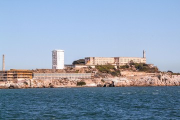 San Francisco. View on Prison Alcatraz. Maximum high security federal prison. USA.