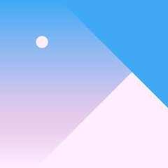 Vector Geometric Smooth blue pink gradient Background. Material Design