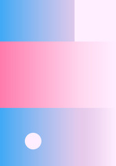 Obraz premium Vector Geometric Smooth blue pink gradient Background. Material Design