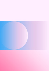 Vector Geometric Smooth blue pink gradient Background. Material Design