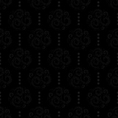 Golden swirls design. Seamless pattern with ornamental elements. Vector illustration.