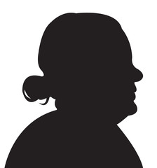 Obraz na płótnie Canvas a woman head silhouette vector