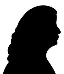 a woman head silhouette vector
