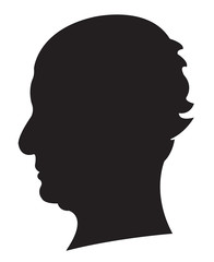 a man head silhouette vector