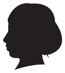 a woman head silhouette vector