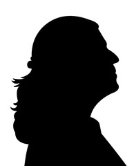 a woman head silhouette vector