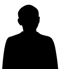 a boy head silhouette vector