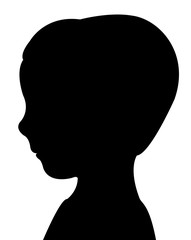 a boy head silhouette vector