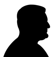 Obraz na płótnie Canvas a man head silhouette vector