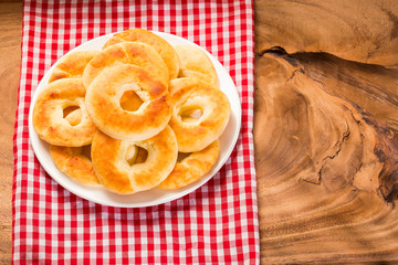 Colombian traditional food pandequeso - wheat flour and cheese