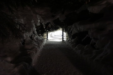 Fototapeta na wymiar light at the end of tunnel