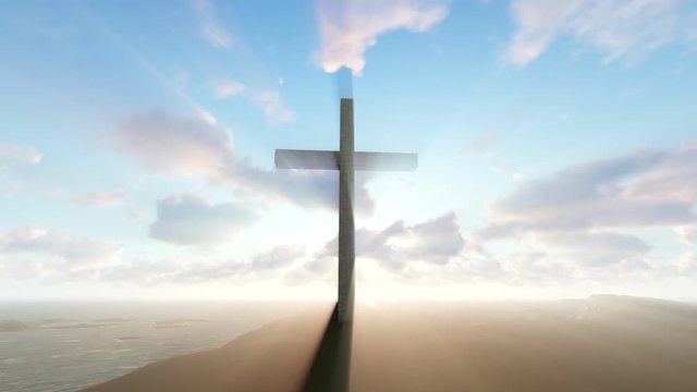 Cross with god ray