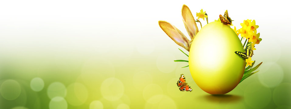 Ostern Kollage mit Osterhase