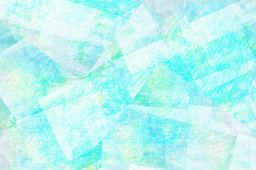turquoise design on paper surface
