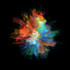 Obraz na płótnie Canvas Acceleration of Colorful Paint Splash Explosion