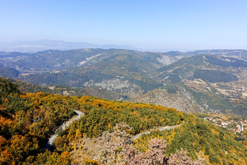 Amazing Autumn landscape of Ruen Mountain - northern part of Vlahina Mountain, Kyustendil Region, Bulgaria