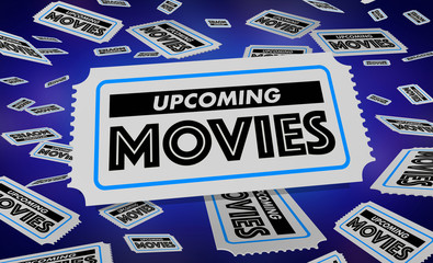 Upcoming Movies Coming Soon Attractions Tickets 3d Illustration