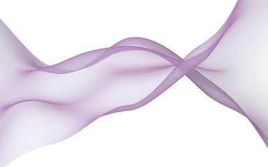 Abstract light gray wave. Bright light gray ribbon on white background. Abstract gray smoke. Light gray scarf. Raster air background. 3D illustration