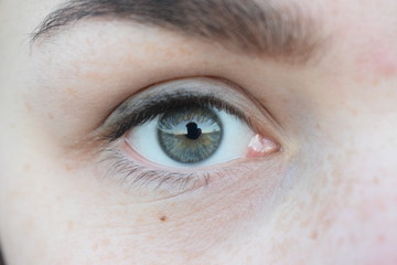 Obraz premium Close up of womans eye