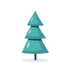 Obraz premium Simple vector tree icon in flat style