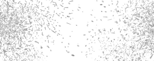 Multicolored monochrome confetti on isolated white background. Geometric holiday texture with glitters. Image for banners. Black and white illustration