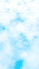 The bright sky in the morning. Blue sky background with white clouds. Cumulus white clouds in the clear blue sky. 3D illustration