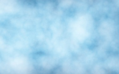 Background of abstract white color smoke isolated on blue color background. The wall of white fog. 3D illustration