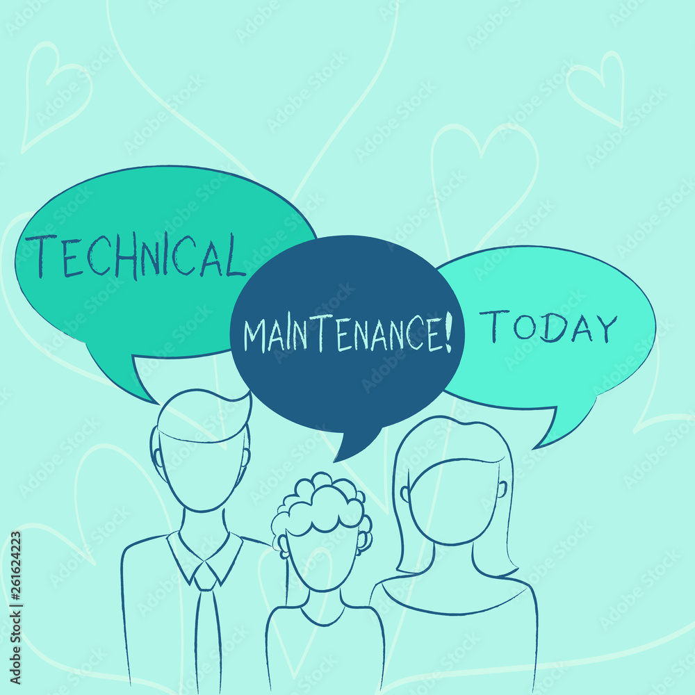 Poster word writing text technical maintenance. business photo showcasing functional checks or replacing of