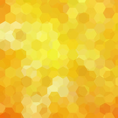 Abstract background consisting of yellow hexagons. Geometric design for business presentations or web template banner flyer. Vector illustration