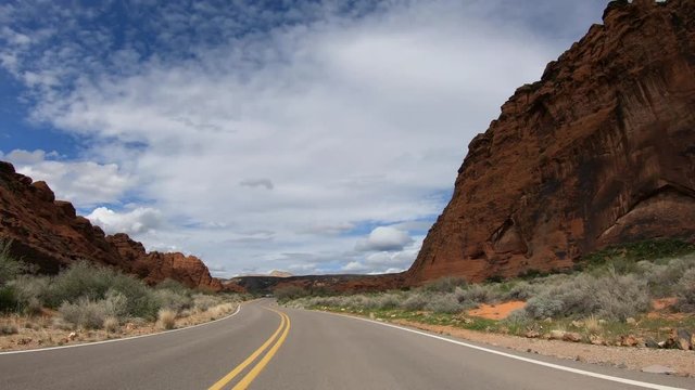 Drive through Snow Canyon in Utah - travel photography