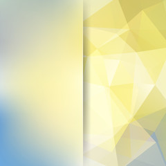 Abstract polygonal vector background. Geometric vector illustration. Creative design template. Abstract vector background for use in design. Yellow, gray colors.