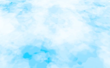 The bright sky in the morning. Blue sky background with white clouds. Cumulus white clouds in the clear blue sky. 3D illustration