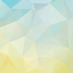 Background of pastel blue, yellow geometric shapes. Mosaic pattern. Vector EPS 10. Vector illustration.