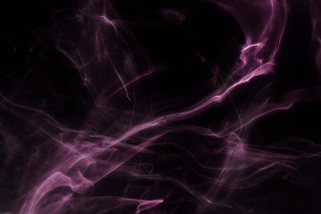 Pink foggy paper textures on black background, smoky effect for photos and artworks. Chaotic abstract background.