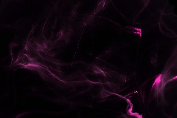 Pink foggy paper textures on black background, smoky effect for photos and artworks. Chaotic abstract background.