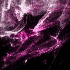 Pink foggy paper textures on black background, smoky effect for photos and artworks. Chaotic abstract background.