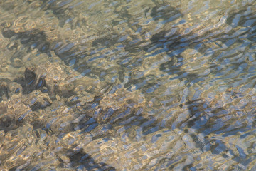 sea ripples in shallow water