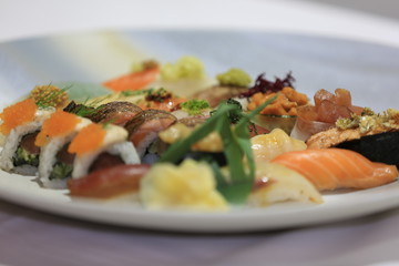 sushi on a plate