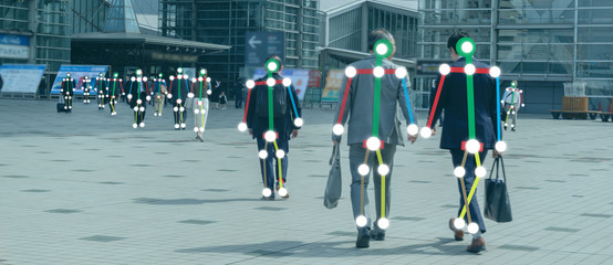 iot machine learning with human and object recognition which use artificial intelligence to measurements ,analytic and identical concept, it invents to classification,estimate,prediction, database